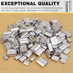 Double Hole Wire Rope Crimp Sleeves M1.5-M4 Aluminum Cable Ferrules