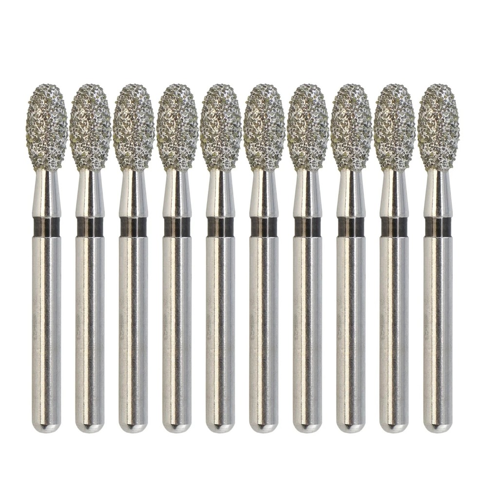 10pcs/pk Dental Diamond Burs FG Egg Football 379/023SC Super Coarse High Speed