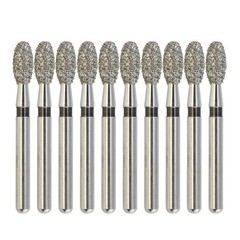 10pcs/pk Dental Diamond Burs FG Egg Football 379/023SC Super Coarse High Speed