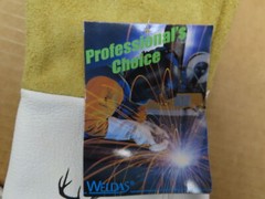 Weldas 10-2304 (2 Pair) DEERSOsoft TIG MIG Welding Gloves Made of Deerskin SMALL