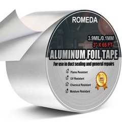 3 Inch x 65 Feet Aluminum Foil Tape for HVAC – High-Temperature Heavy Duty Use