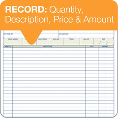 Order Book, 2-Part, Carbonless, White/Canary, 8-3/8 X 10-11/16 Inches, 50 Sets