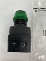 Allen-Bradley 800H-QRH2G Pilot Light Green w/800TC-N374 Power Module 12-130VAC
