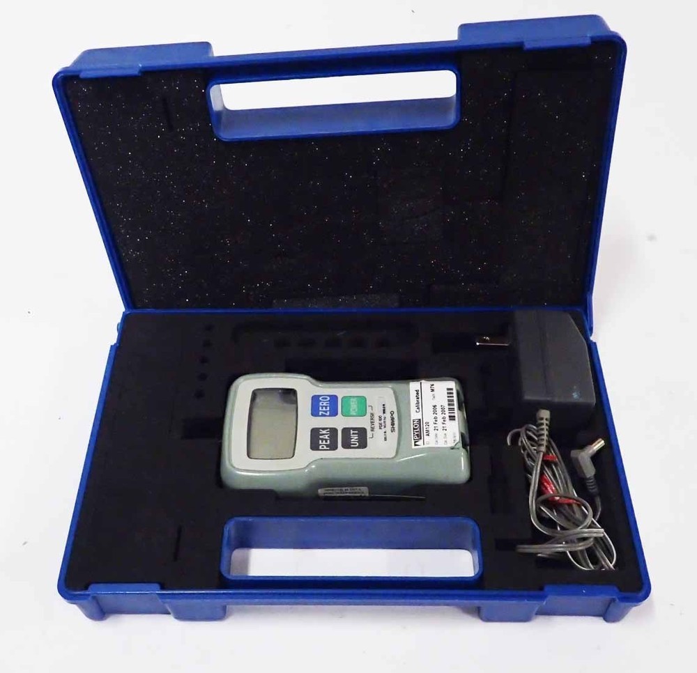 SHIMPO DIGITAL FORCE GAUGE FGE-100 100.0LB / 50.00 KG / 500.0 M