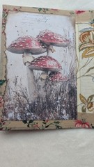 Handmade Grungy Mushroom Forest Junk Journal Book/Covers Only No Signatures DIY