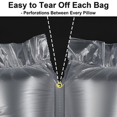 170 Count 4×8″ Prefilled Air Pillows 20 Gallon Void Fill Packing Bubble Cushion