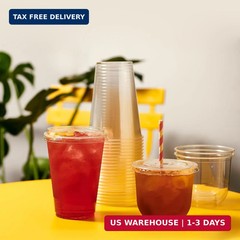 TOSSWARE NATURAL Arc – Plant Based Clear Cold Cups 12 oz – Plastic Alternative f