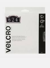 Velcro Industrial Strength Extreme Hook and Loop Fastener 10in L x 1in W Black