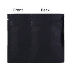 100 Premium 3×4″ Matte Black Small Double-Sided Mylar Foil Zip Storage Bags