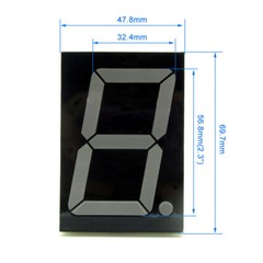 5 × Red 7 Segment 2.3″ Common Anode LED Single Digit Display 1 Bit 10-Pins PCB