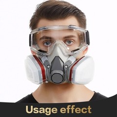 6200 Half Face 16 IN 1 Gas Mask Chemical Vapor Paint Spray Respirator + Filter