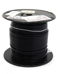 M16878/4-BMG-0, 10AWG Silver Plated, PTFE Jacketed Wire, Black, 100ft