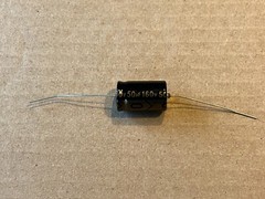 5pc Electrolytic Capacitor Axial 2000hr +105℃ RoHS 50uF 160V φ13x21mm Supertech