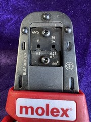 Molex Tool Hand Crimper 638190901A AWG 18-24 USED MADE IN SWEDEN