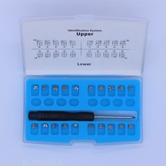 20Pcs/Kit Self-Ligating Metal Dental Brackets Roth 0.22, 345 Hook + Tool