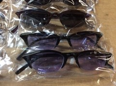 NEW ASSORTED BOX OF SUNGLASSES SUN GLASSES SET OF 12 GLASS COLORED SMALL LENS