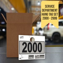 1000 Car Dealer Service Hang Tags Mechanic Repair Shop 3 Piece System – Gray