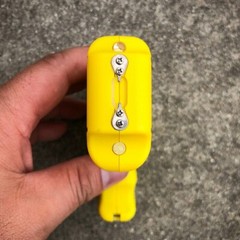 Striker 10 MV Rechargeable Pistol Grip STUN GUN w/ LED Light & Safety Pin YELLOW