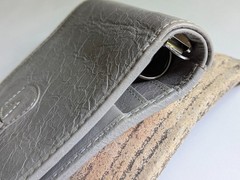 Filofax Malden Small 6-Ring Binder Organizer Planner Stone Vintage Leather Cover