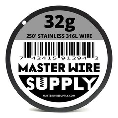 MWS – Stainless Steel 316L – 250 ft – 32 Gauge – Round Wire