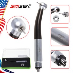 SKYSEA Dental High Speed Turbine Handpiece Push Button 4 Spray Large Head 4Hole