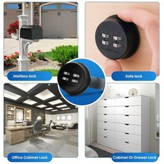 Combi-Cam 7803S 4-Dial Secure Combination Cabinet Door Lock With 5/8″ Cylinder