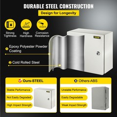 VEVOR Steel Electrical Box Electrical Enclosure Box 12x12x6” Carbon Steel IP65