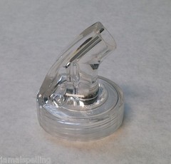 (6x) Plastic Clear JUICE BOTTLE POUR SPOUT pourer screw on lid cap for bottles