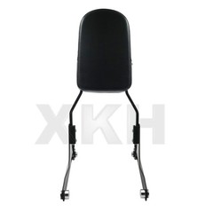 XKH- Matte Black Detachable Backrest Sissy Bar Flame Same as picture show