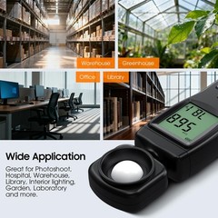 Digital Illuminance Lux Meter 0~200000 Lux Range with 180º Rotating Sensor Li…