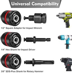 Keyless Drill Chuck 1/2-20UNF Compatible with Milwaukee M18/M12, 1.5-13mm Self-T