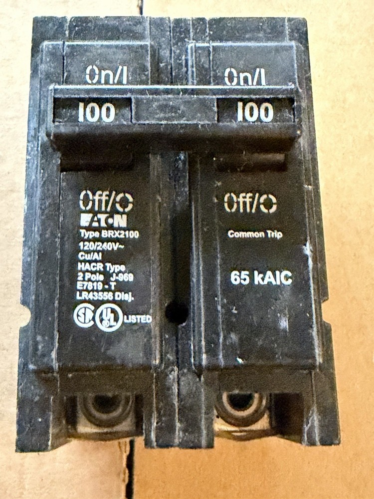 Eaton BRX2100 , 120/240V, Two-Pole Thermal Magnetic Circuit Breaker