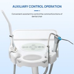 TJ2688-F6 Dental Unit Chair Computer Controlled DC Motor PU Leather Doctor Stool