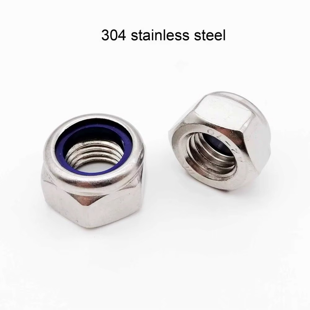 Black Stainless Steel Nylon Lock Nut M2 M2.5 M3 M4 M5 M6 M8 M10 M12 M14 M16
