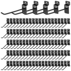 Blulu 200 Pcs 6 Inches Slatwall Hooks Accessories Black Slat 6 Inch,