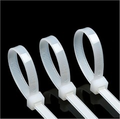 50pcs 18″ White Extra Long Heavy Duty Cable Ties 200lbs