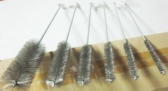 6pc 16″ STAINLESS STEEL WIRE ROUND TUBE GUN CLEANING BRUSHES 3/8″-1-1/2″ BRUSH