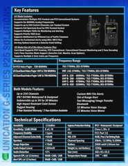 UNICATION G4 7/800Mhz P25 DIGITAL PAGER RECEIVER SCANNER MINITOR 5 V VI 6 APX