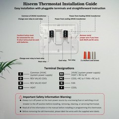 Non-Programmable Thermostat for Home 0.98″D x 4.72″W x 3.86″H, Blue