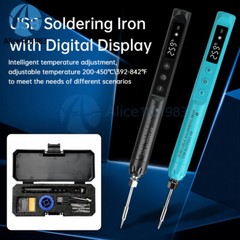 Portable Digital USB Smart Temperature Adjustable Soldering Iron 800mAh Battery