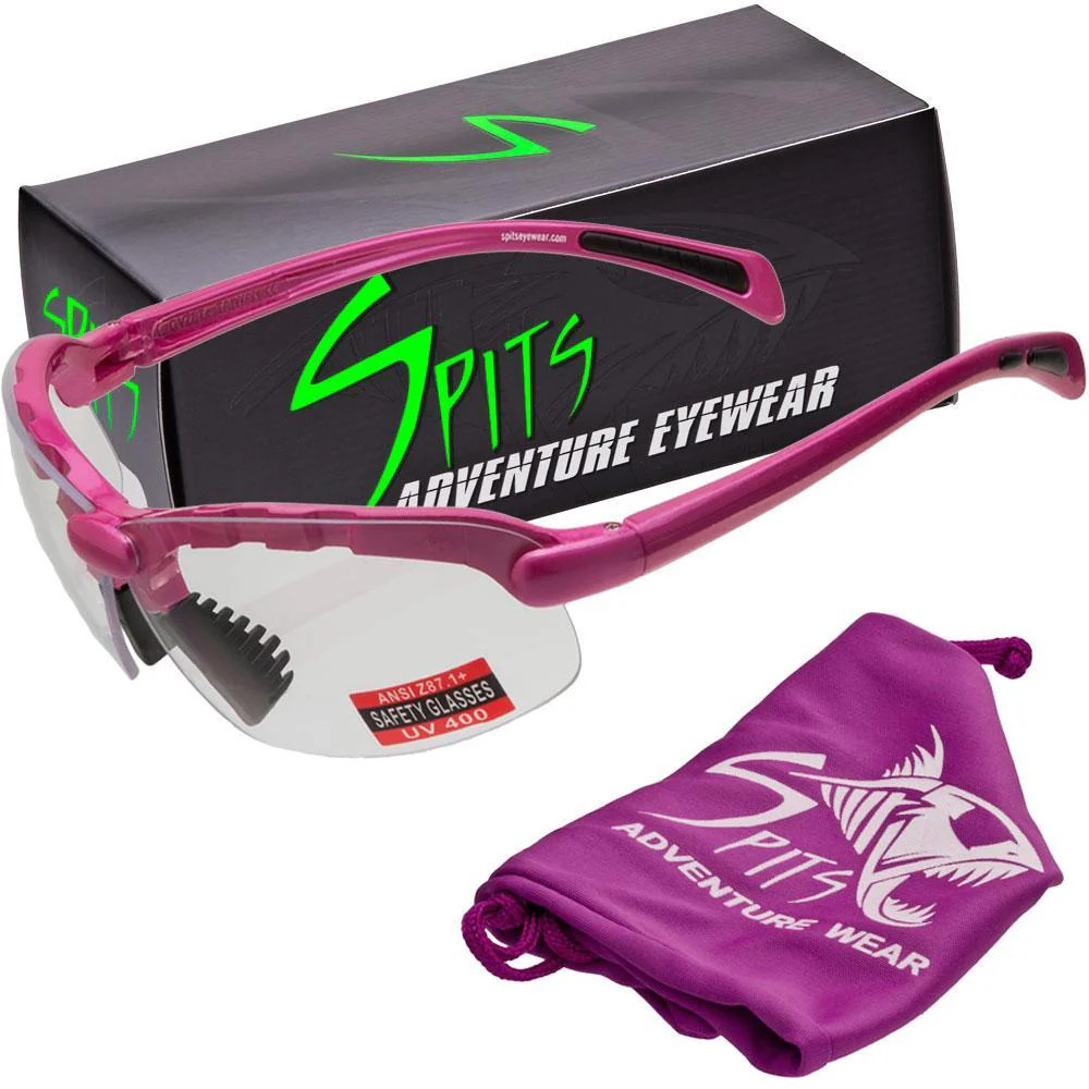 Spits C2 Top Focal Magnifier Safety Glasses – Pink, Gray, Silver