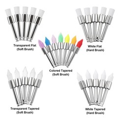 100pcs Dental Nylon Colored Soft Bowl Polishing Tapered Prophy Brushes Latch Typ