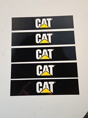 Five AUTHENTIC CATERPILLAR TRACTOR DECALS 6.5”x1.5” NOS NEW Neeg2001