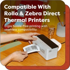 2″ x 1″ Direct Thermal Labels for UPC, Address, Rollo, Zebra Printers (12 Rolls)