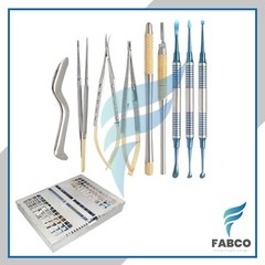 Dental Micro Oral Surgery Instruments Kit 10 Pcs Blue German Steel Dental Tools