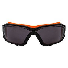 Birdz Eyewear Gasket Safety Padded Motorcycle Riding Glasses Orange w/Smoke Lens