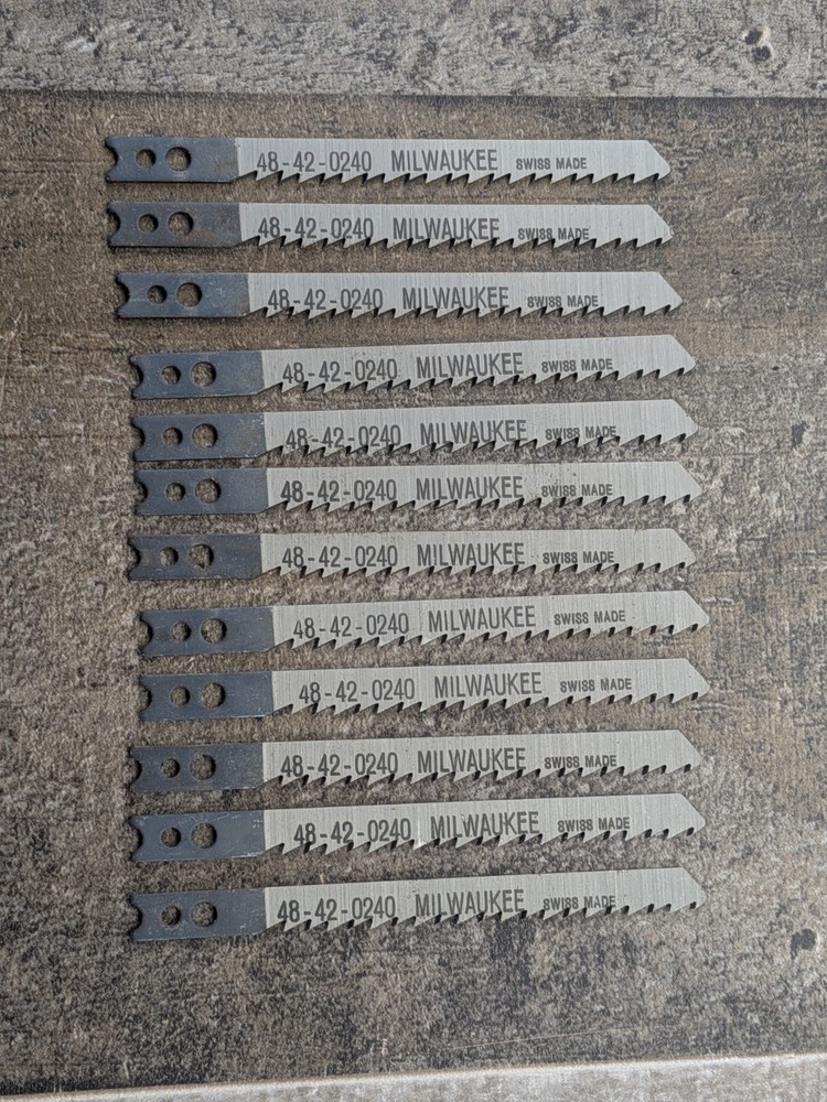 Milwaukee Jig Saw Blade 48-42-0240 3-1/8″ 8-TPI High Carbon Steel 12 Pack