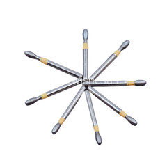100 Pcs Dental Diamond Burs FG Egg Football 379/023XF Extra Fine Grit High Speed
