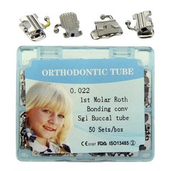 Dental Orthodontic 1st Molar Buccal Tubes Convertible Roth MBT 0.022 Bondable