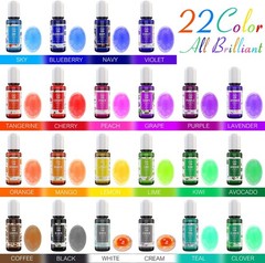 Alcohol Ink Set – 22 Colors x 0.35oz Alcohol Based Ink for Epoxy Resin Painting,
